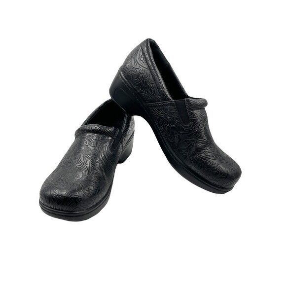 Yuu Women's Slip on Shoes Clogs Bethanee Embossed Tooled Western Style Size 8.5 - Picture 1 of 10